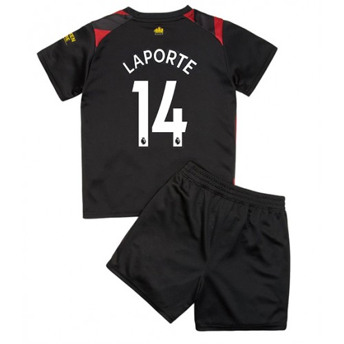 Dres Manchester City Aymeric Laporte #14 Gostujuci za djecu 2022-23 Kratak Rukav (+ kratke hlače)